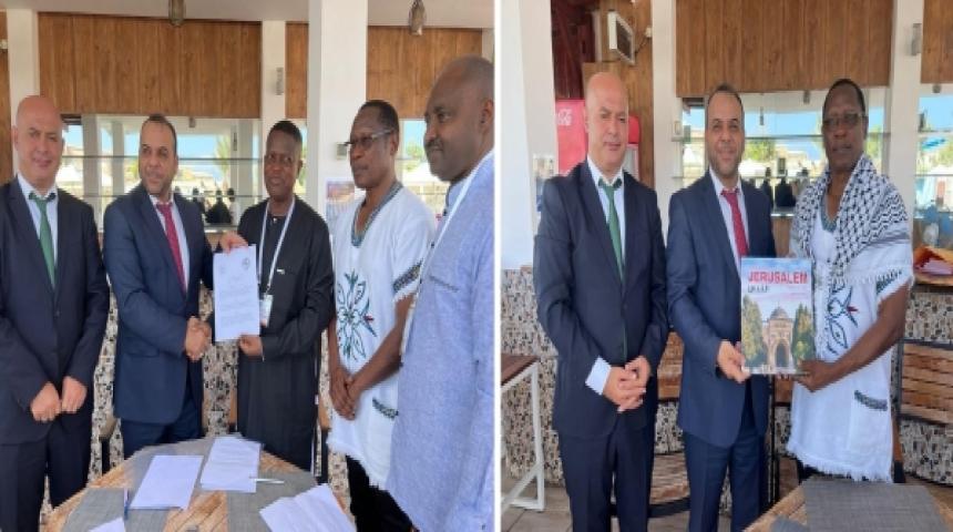 توقيع اتفاقية تعاون بين الاتحاد العام للكتاب والأدباء الفلسطينيين واتحاد كتاب عموم إفريقيا ( باوا)