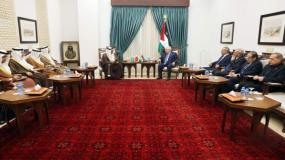 الرئيس يستقبل وزير الخارجية البحريني حاملا رسالة تضامن من ملك البحرين للرئيس والشعب الفلسطيني